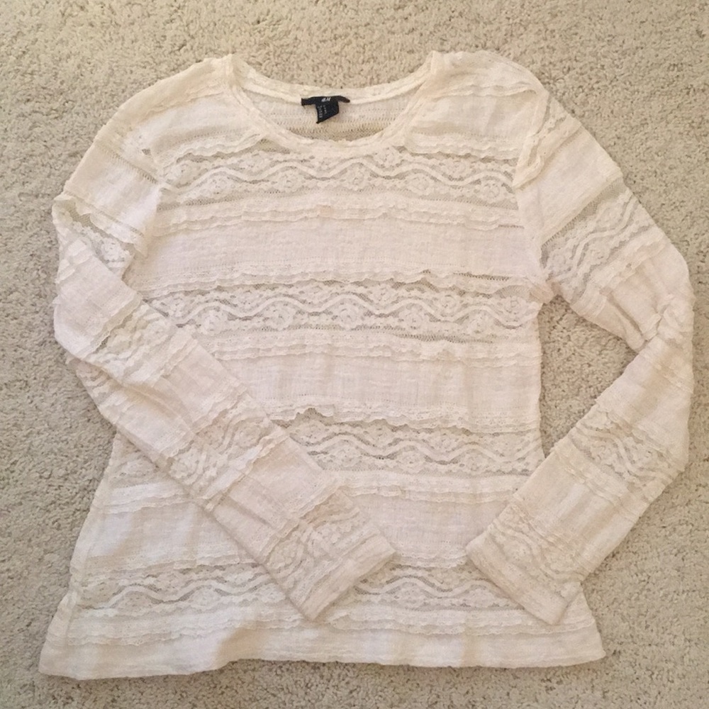 Cream lacy sweater
